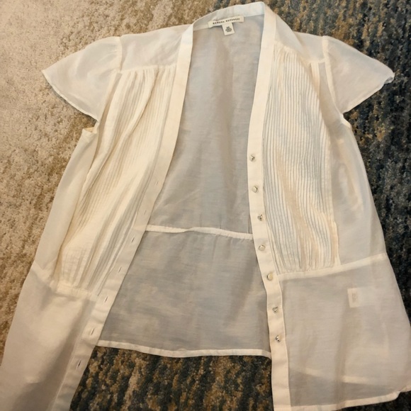 Banana Republic Tops - White short sleeve button down blouse